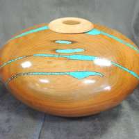 Larry-Linford-Hollow-Form-Cherry-with-Turquoise-Inlay