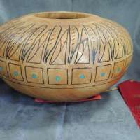 JoAnne-Smith-Southwestern-Bowl-with-Turquoise-Inlay-Pyrography-